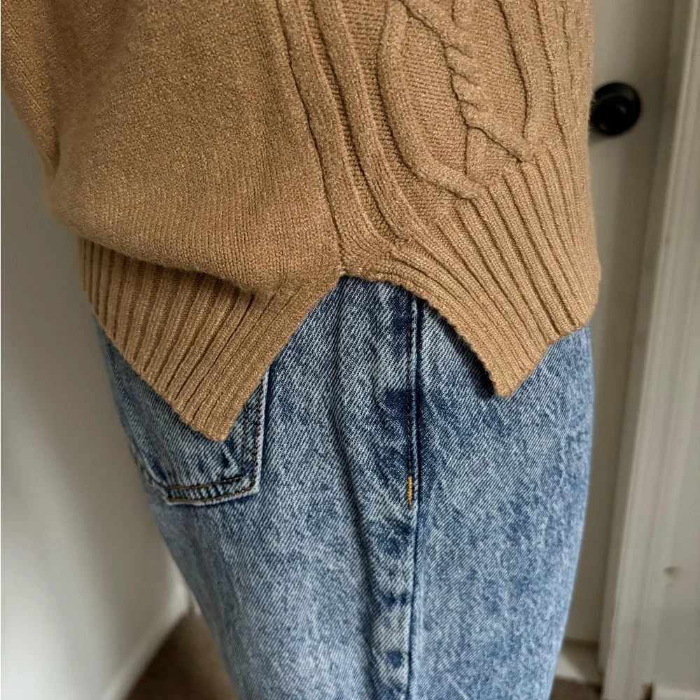 Victoria Camel Cable Knit Sweater